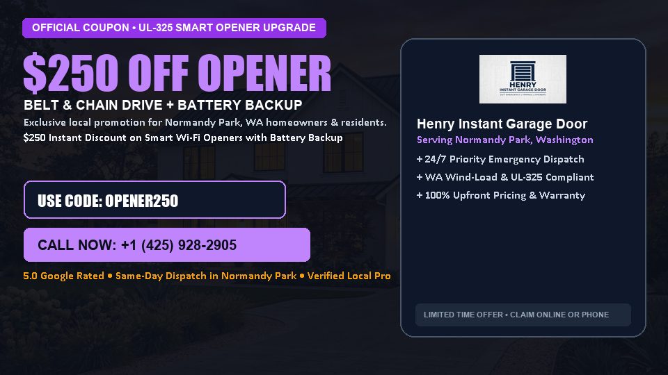 Henry Instant Garage Door $250 OFF Premium LiftMaster Opener Installation