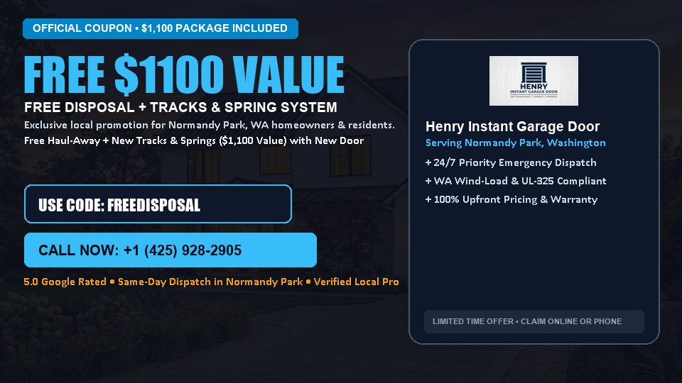 Henry Instant Garage Door FREE Haul-Away & Heavy-Duty Tracks with New Door